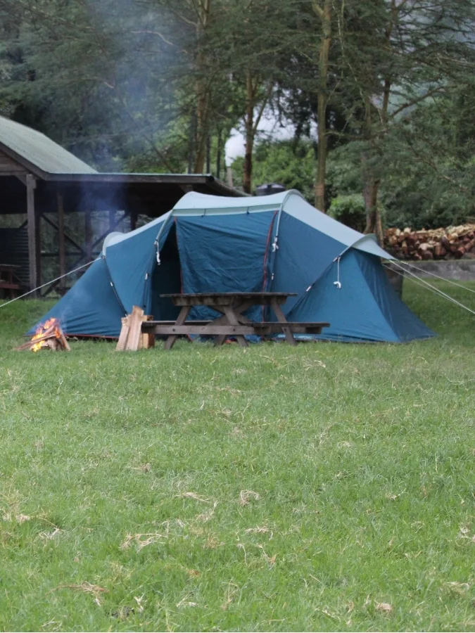 Group camping in Ngubi forest